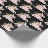 Girl Pink Car Weihnachtswrapping Paper Geschenkpapier (Ecke)