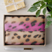 Girl Pink Cream Leopard Print Seidenpapier (Geschenk)