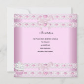 Girl Pink Cupcakes White Spot Baby Einladung (Rückseite)