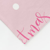 Girl Pink Custom Foto Frohe Weihnachten Fleecedecke (Ecke)