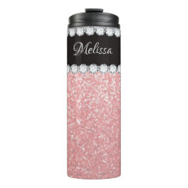 Girl Pink Diamond Personalisierte Thermaltumbler Thermosbecher