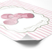 Girl Pink Dumbell Button Fotodruck (Ecke)