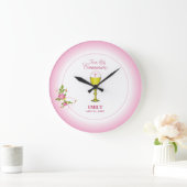 Girl Pink Erste heilige Kommunion, Chalice, Gastge Große Wanduhr (Zuhause)