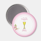 Girl Pink Erste heilige Kommunion, Chalice, Gastge Magnet (Vorderseite/Rückseite)