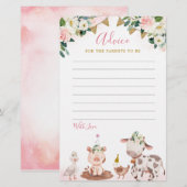 Girl Pink Farm Baby Showcard (Vorne/Hinten)