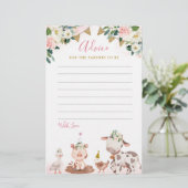 Girl Pink Farm Baby Showcard (Stehend Vorderseite)