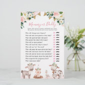 Girl Pink Farm Baby Shower Mommy oder Daddy (Stehend Vorderseite)