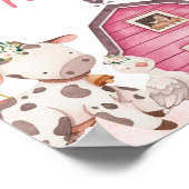 Girl Pink Farm Babydusche Karussell Gästebuch (Ecke)