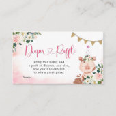 Girl Pink Farm Babydusche Windelwindeln Umschließu Begleitkarte (Vorderseite)