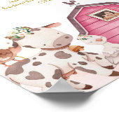 Girl Pink Farm Late Night Diaper Poster (Ecke)