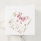 Girl Pink Floral Bow & Gingham Geschenkanhänger (Beispiel)