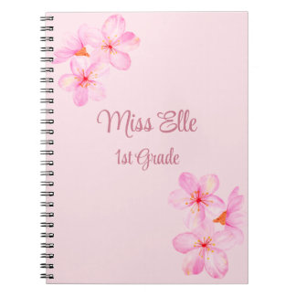 Girl Pink Floral Custom Notizblock