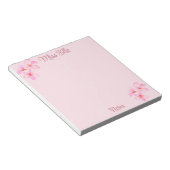 Girl Pink Floral Custom Notizblock (angewinkelt)
