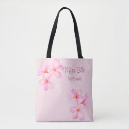 Girl Pink Floral Custom Tasche