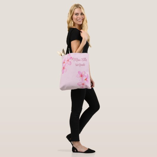 Girl Pink Floral Custom Tasche (Am Model)