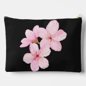 Girl Pink Floral Custom Zubehörtasche (Rückseite)