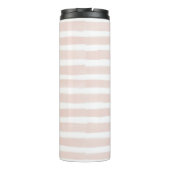 Girl Pink Floral Monogram Thermosbecher (Rückseite)