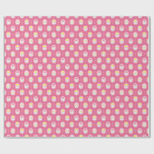 Girl Pink Floral Pattern Geschenkpapier (Flach)