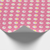 Girl Pink Floral Pattern Geschenkpapier (Ecke)