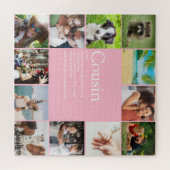 Girl Pink Foto Collage Fun Cousin Definition Puzzle (Horizontal)