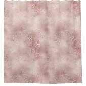 Girl Pink Glam Gold Leopard Print Duschvorhang (Vorderseite)