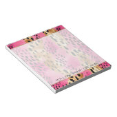 Girl Pink Glam Leopard Print Abstrakt Notizblock (angewinkelt)