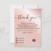 Girl Pink Glitzer Discount Message - Dankeschön Ca Dankeskarte (Vorderseite)