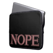 Girl Pink Glitzer Funny Sarcastic Nope Block Text Laptopschutzhülle (Vorderseite Links)