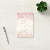 Girl Pink Glitzer Glam Gold Leopard Print Post-it Klebezettel (Büro)
