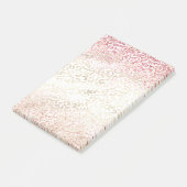 Girl Pink Glitzer Glam Gold Leopard Print Post-it Klebezettel (angewinkelt)