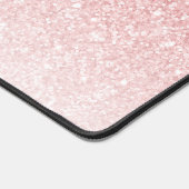 Girl-Pink-Glitzer-Glitzern Monogram-Skriptname Schreibtischunterlage (Ecke)