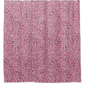 Girl Pink Glitzer Leopard Print Duschvorhang (Vorderseite)