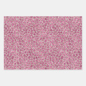 Girl Pink Glitzer Leopard Print Geschenkpapier Set (Vorderseite)