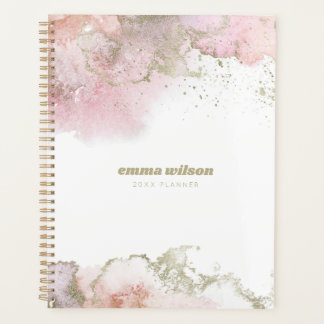 Girl Pink & Gold Abstrakter Planer