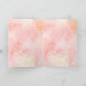 Girl Pink Gold Blush Leopard Print Karte (Innenseite)