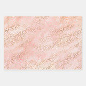 Girl Pink Gold Blush Leopard Print Pink Geschenkpapier Set (Vorderseite)