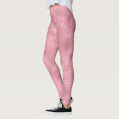 Girl Pink Gold Glam Leopard Print Leggings (Links)