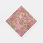 Girl Pink Gold Glam Leopard Print Serviette (Ecke)