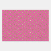 Girl Pink Gold Glitzer Jewel Diamonds Geschenkpapier Set (Vorderseite 2)