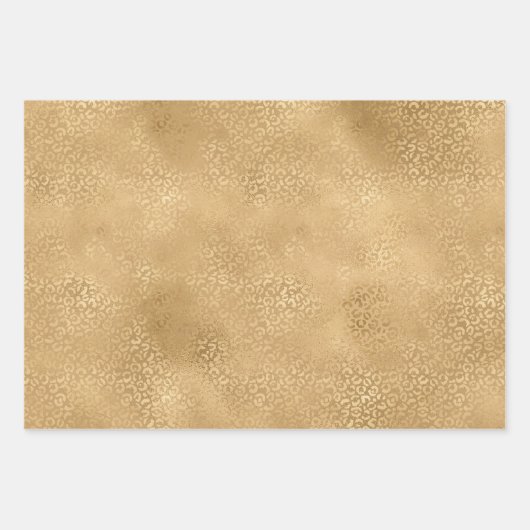 Girl Pink Gold Glitzer Leopard Print Geschenkpapier Set (Vorderseite 2)