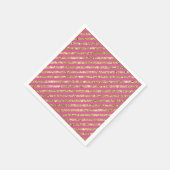 Girl Pink Gold Glitzer Streifen Serviette (Ecke)