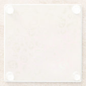 Girl Pink Gold Leopard Glass Untersetzer (Rückseite)