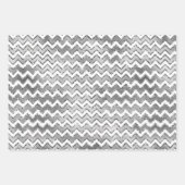 Girl Pink Gold Silver White Zigzag Streifen Geschenkpapier Set (Vorderseite 3)