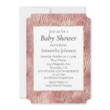 Girl Pink Gold Zebra Print