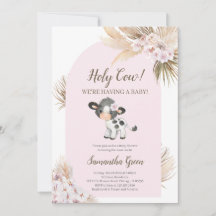 Girl Pink Holy Cow Baby Dusche