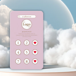 Girl Pink Instagram Inspiriert Treuekarte Visitenkarte