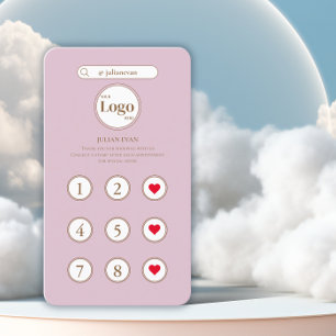 Girl Pink Instagram Inspiriert Treuekarte Visitenkarte