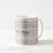 Girl Pink Kariert Stripes Sparkor Kaffeetasse (VorderseiteRechts)