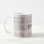 Girl Pink Kariert Stripes Sparkor Kaffeetasse (Links)