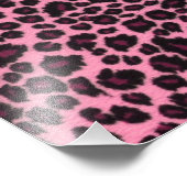 Girl Pink Leopard Cheetah Print Fotodruck (Ecke)